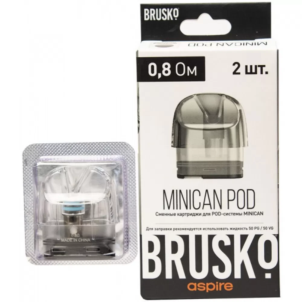 Картридж Brusko Minican прозрачный 0.8 Ом (1шт.)