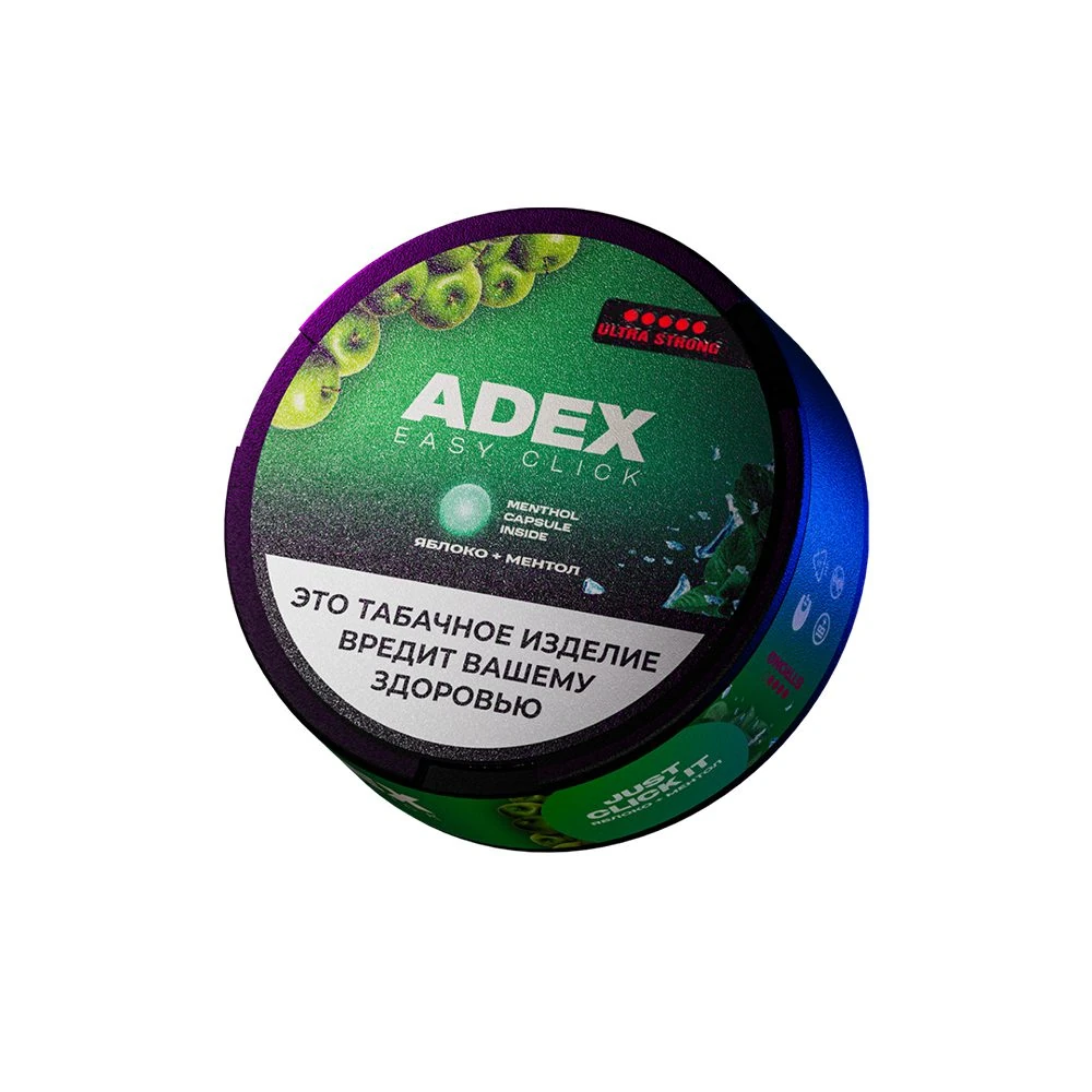 Adex UltraStrong Easy Click 9гр (яблоко/ментол)