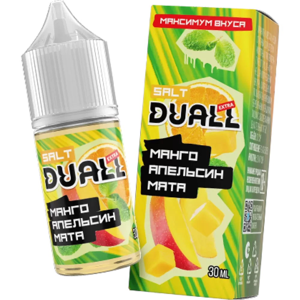 Жидкость Duall Salt Extra Hard 30 мл. 50 мг. - Манго Апельсин Мята