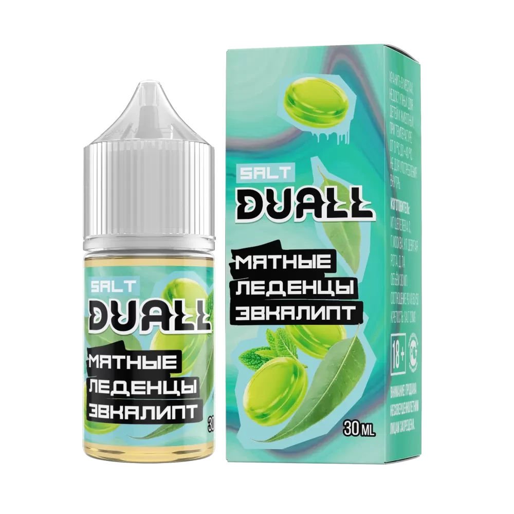 Жидкость Duall Salt Hard 30 мл. 50 мг. - Мятные Леденцы Эвкалипт