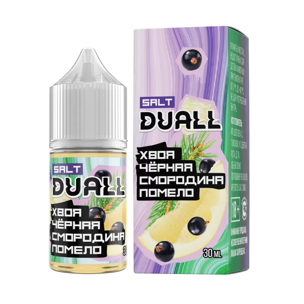 Жидкость Duall Salt Light 30 мл. 20 мг. - Хвоя Черная Смородина Помело