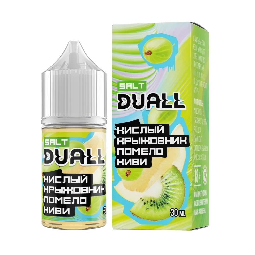 Жидкость Duall Salt Light 30 мл. 20 мг. - Кислый Крыжовник Помело Киви