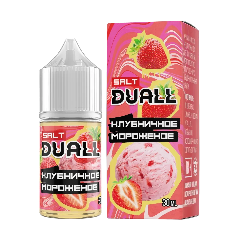 Жидкость Duall Salt Light 30 мл. 20 мг. - Клубничное Мороженое