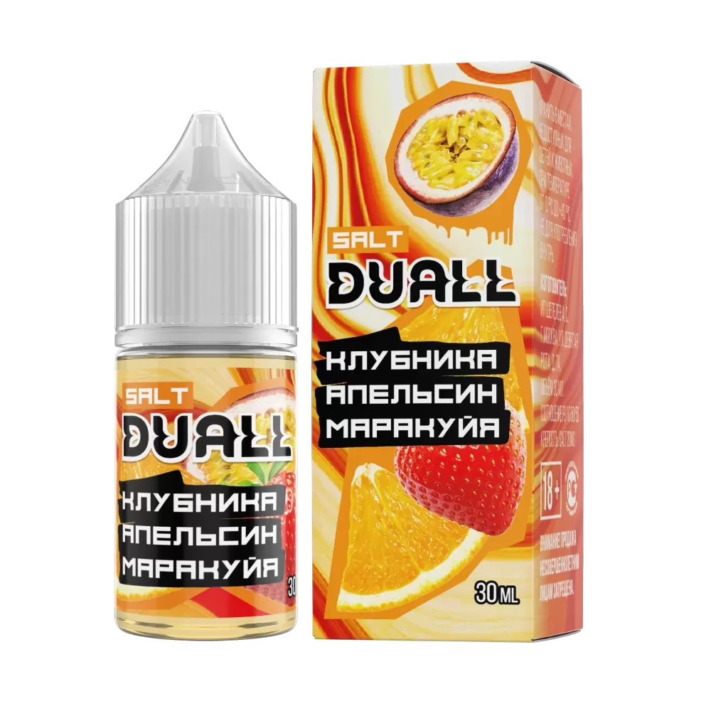 Жидкость Duall Salt Light 30 мл. 20 мг. - Клубника Апельсин Маракуйя