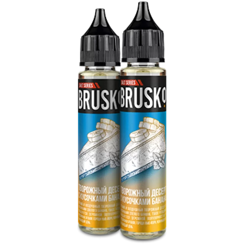 Жидкость Brusko Salt 30 мл. 20 мг. - Твороженный десерт с кусочками банана